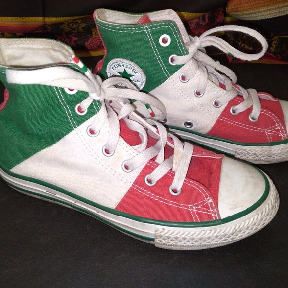 Converse Fly Your Colors All Star Chuck Taylor High Top Mexico Flag Youth size 3 - Picture 2 of 6